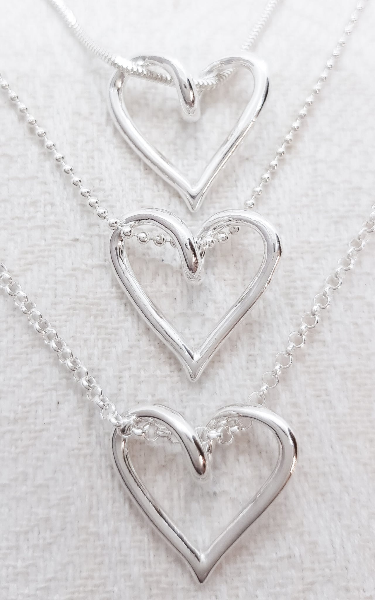 Kedjeval till lilla silverhjärtat - silversmycke i äkta silver - handgjorda silversmycken från Brokig silversmycken